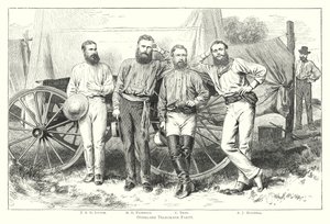 Australia: Overland Telegraph Party (grawerowanie) autorstwa English School