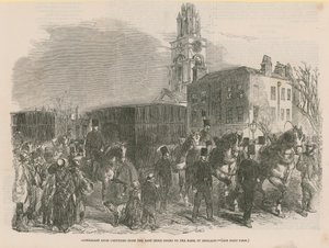 Australijskie złoto przetransportowane z East India Docks do Banku Anglii autorstwa English School
