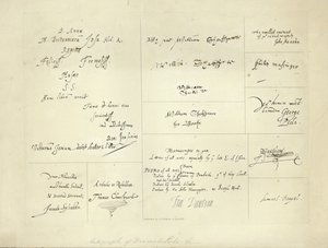 Autografy poetów dramatycznych autorstwa English School