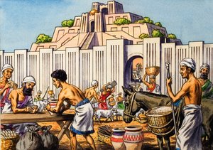 Azteckie miasto Tenochtitlan autorstwa English School