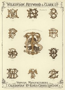BM, BN, BO, BP, Monogram dla pojazdów sportowych, BT, BR, BS, BV, BW, BY, BZ autorstwa English School