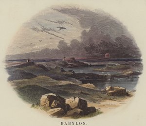 Babilon (kolorowy grawerunek) autorstwa English School