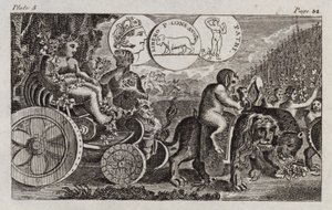 Bachus (rycina) autorstwa English School