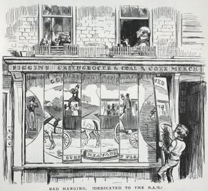 Bad Hanging (poświęcony RA), ilustracja z Punch autorstwa English School
