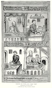 Piekarze z Yorku, AD 1595-1596. Zarządzenia ich gildii (rycina) autorstwa English School