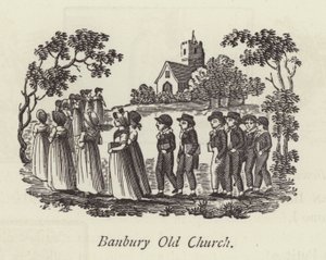Banbury Old Church (grawerowanie) autorstwa English School