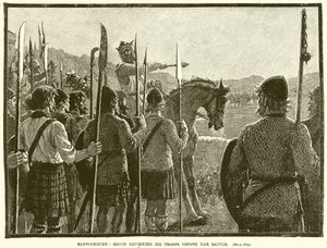 Bannockburn: Bruce przegląda swoje oddziały przed bitwą