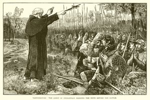 Bannockburn: opat z Incaffray błogosławi Szkotów przed bitwą