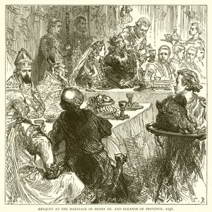 Bankiet na ślubie Henryka III i Eleonory z Prowansji, 1236 autorstwa English School
