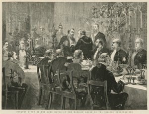 Bankiet wydany przez burmistrza w rezydencji autorstwa English School