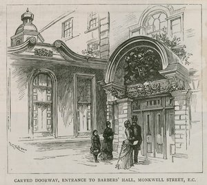 Barber Surgeons Hall, Monkwell Street, Londyn autorstwa English School