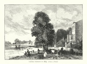 Barnes Terrace w 1823 r. (rycina) autorstwa English School