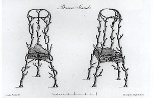 Bason Stands, z „Grotesque Architecture, czyli wiejskie rozrywki” Williama Wrighta autorstwa English School