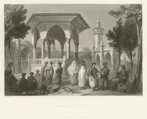 Bazar w Jaffie, 1837 autorstwa English School