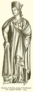 Beatrix z Szwabii, królowa Ferdynanda III, król Kastylii. 1234 autorstwa English School