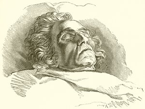 Beethoven na łożu śmierci autorstwa English School