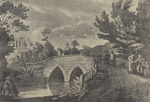 Most żebraków, 1796 (grawiura) autorstwa English School