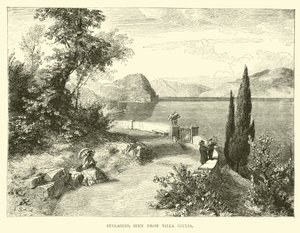 Bellaggio, widok z Villi Giulia autorstwa English School
