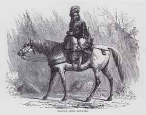 Belooch Chief Mounted (grawerowanie) autorstwa English School