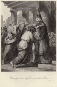 Belshazzar inwestuje Daniela w łańcuch autorstwa English School