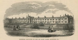Dobroczynna instytucja dla starszych i niedołężnych krawców na Haverstock Hill autorstwa English School