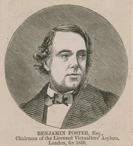 Benjamin Foster, przewodniczący licencjonowanego azylu dla witarian, Londyn, 1859 autorstwa English School