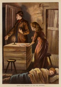 Bessie czekała na swojego brata (kolorowa litografia) autorstwa English School