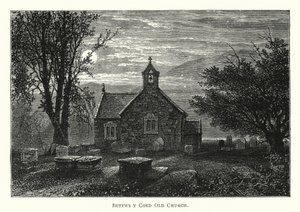 Bettws y Coed Old Church (grawerowanie) autorstwa English School