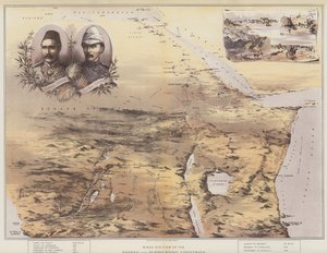 Widok z lotu ptaka na Sudan i okoliczne kraje (chromolitho) autorstwa English School