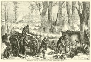 Biwak wojsk generała Ducrots w lesie Vincennes, październik 1870 autorstwa English School