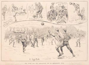 Blackburn Rovers kontra Nottingham County, z The Illustrated Sporting and Dramatic News, 23 marca 1891 r autorstwa English School