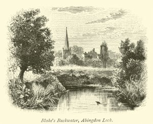 Blakes Backwater, śluza Abingdon autorstwa English School