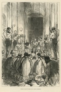 Błogosławieństwo nowych dzwonów katedry św. Pawła autorstwa English School