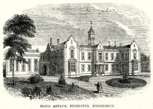 Blind Asylum, Edgbaston, Birmingham (grawerowanie) autorstwa English School