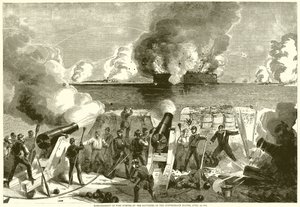 Bombardowanie Fort Sumter przez baterie Stanów Skonfederowanych, 13 kwietnia 1861 r autorstwa English School