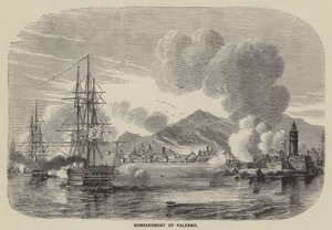 Bombardowanie Palermo (rycina) autorstwa English School