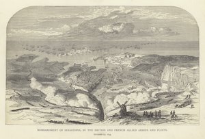 Bombardowanie Sewastopola przez brytyjskie i francuskie armie i floty sprzymierzone, 17 października 1854 r autorstwa English School