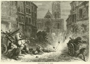 Bombardowanie St Denis, grudzień 1870 autorstwa English School