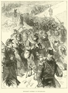 Rekolekcje Bourbakis do Szwajcarii, styczeń 1871 autorstwa English School