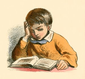 Chłopiec czytający autorstwa English School