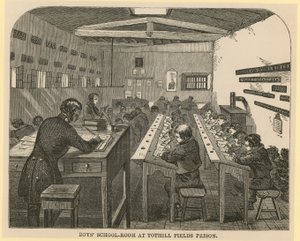 Sala szkolna dla chłopców w więzieniu Tothill Fields autorstwa English School