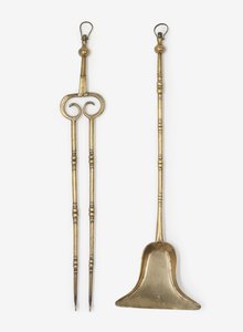 Szczypce i łopata mosiężne, ok. 1650-99 (mosiądz)