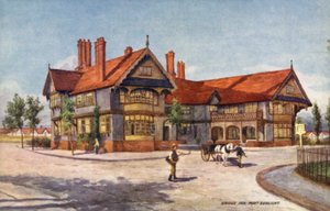 Bridge Inn, Port Sunlight (litografia kolorowa) autorstwa English School