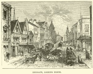 Briggate, patrząc na północ autorstwa English School