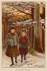 Bringing Home the Holly (kolor lito) autorstwa English School