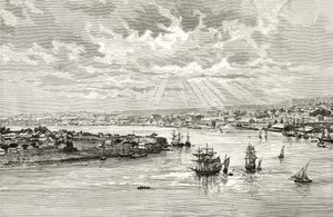 Brisbane Harbour, Australia, ok. 1880, z „Australian Pictures” Howarda Willoughby