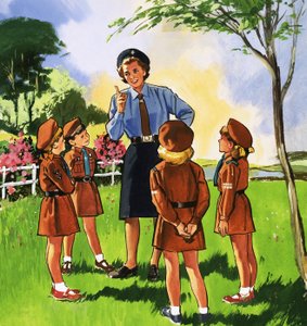 Brown Owl i jej opakowanie Brownie autorstwa English School