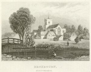 Broxbourne, Hertfordshire (grawerowanie) autorstwa English School