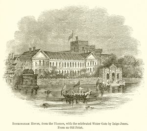 Buckingham House, nad Tamizą, z celebrowaną bramą wodną autorstwa Inigo Jonesa