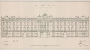 Pałac Buckingham, elewacja frontu wschodniego autorstwa English School